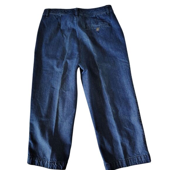 Liz Claiborne Audra Straight Leg Denim Capri Jeans High-rise Size 12 Women's - Picture 2 of 9